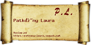 Patkány Laura névjegykártya